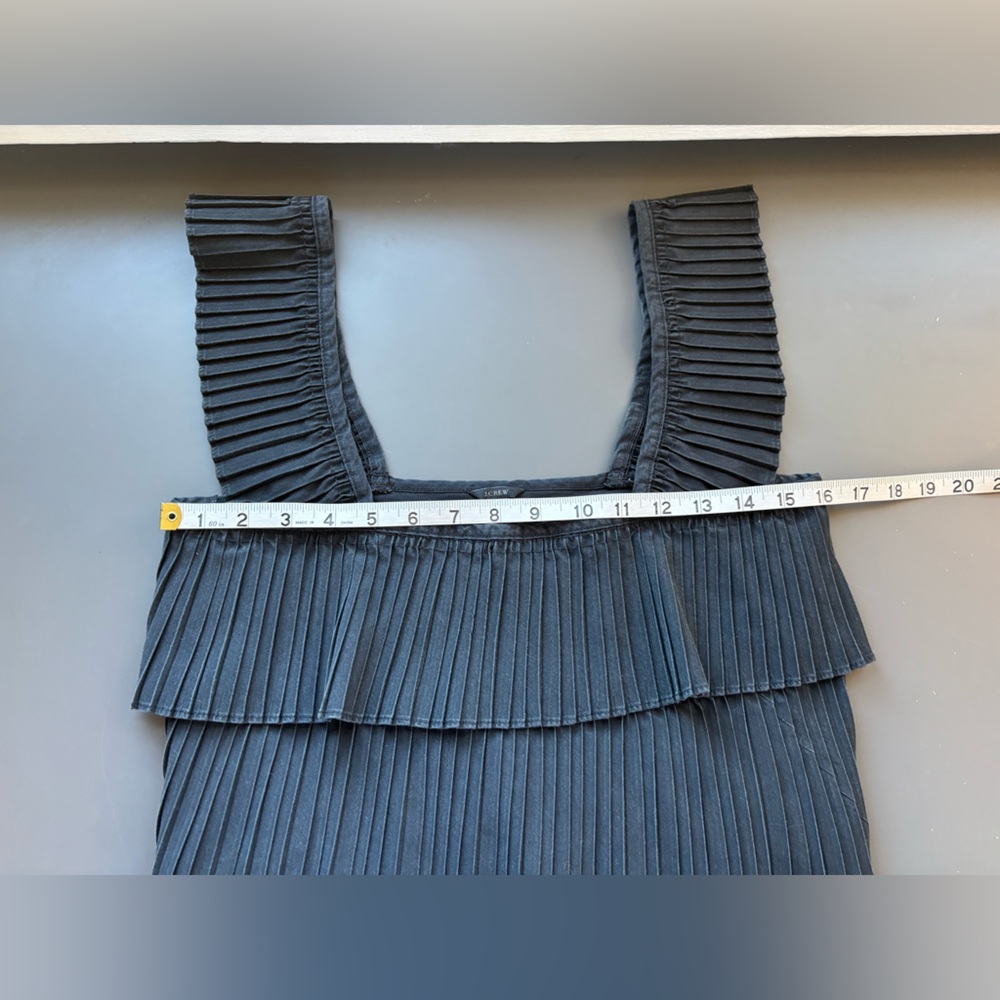 J. Crew Pleated Ruffle Tank- XS - Picture 7 of 8